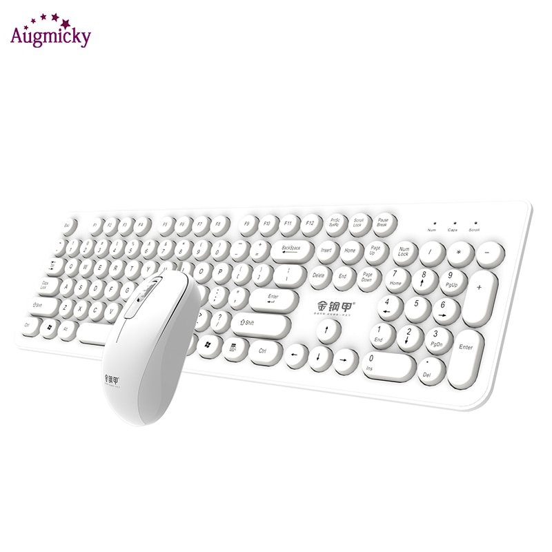 USB Wired Steampunk Vintage Gaming With Round Key Cap Multimedia Button Keyboard Keypad Mouse Combos Set