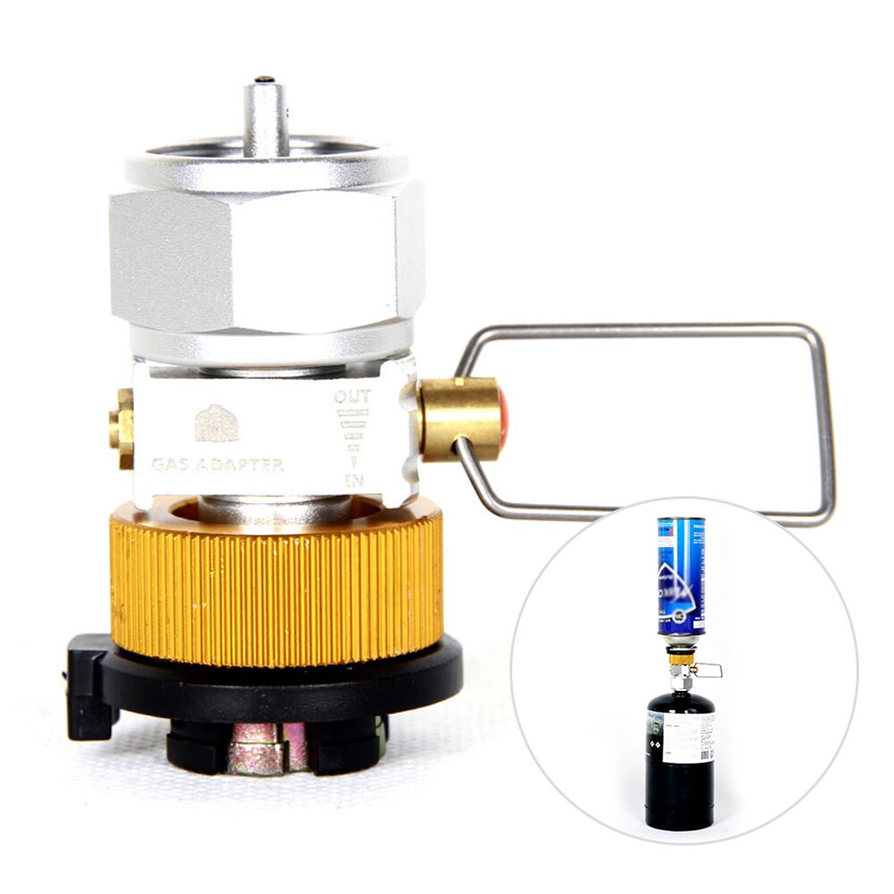 Camping Gas Stove Adapter Outdoor Gas Adaptor Valve Gas Saver Stove Convertor Shifter Refill Flat Tank Conversion Adapter