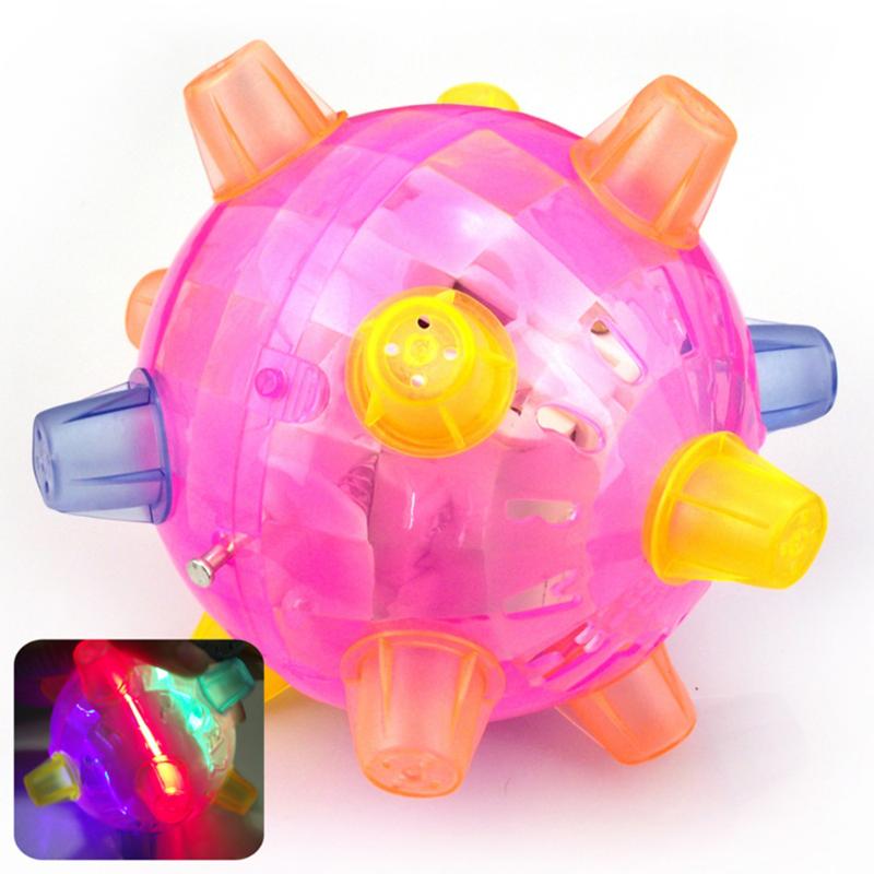 Kids Luminous Dancing Ball Toy Exercise Practical Ability Color Cognition Jumping Music Sound Toys Random Color