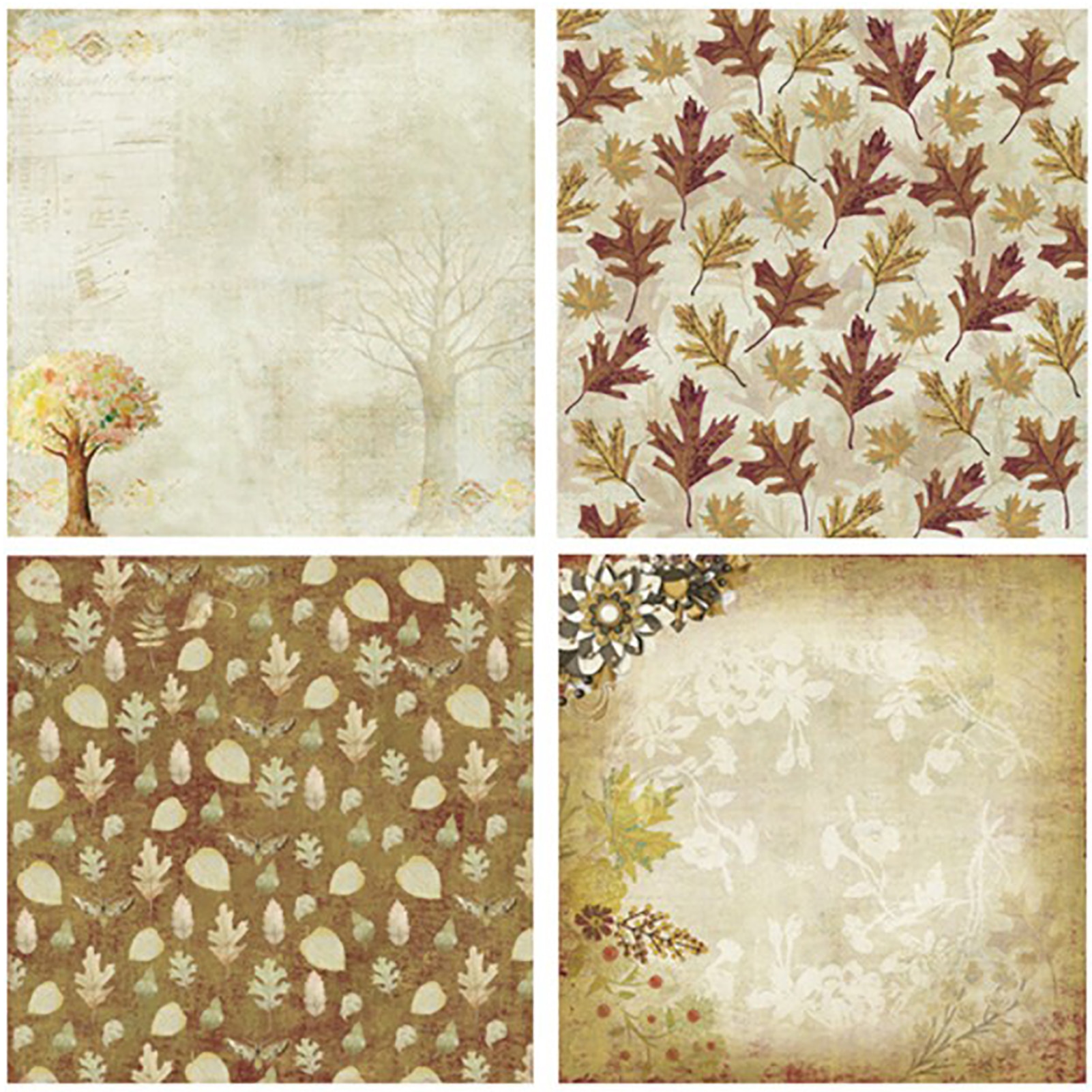 24 láminas de 6 "x 6" otoño "álbum de recortes de papel de fondo artístico tarjetas de papel para álbum de recortes Diy artesanía