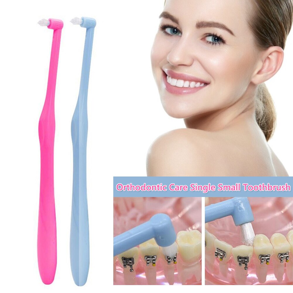 2pcs Oral Interdental Tooth Brush Small Soft Hair Correction Teeth Braces Dental Floss Oral Tooth Care