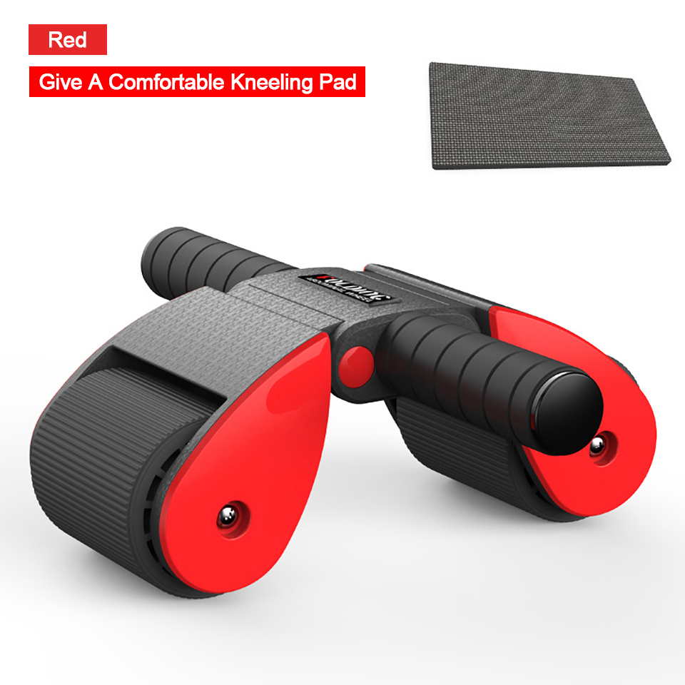 Rueda de Fitness de dos ruedas plegable, equipo de entrenamiento de gimnasia para el hogar,: Negro