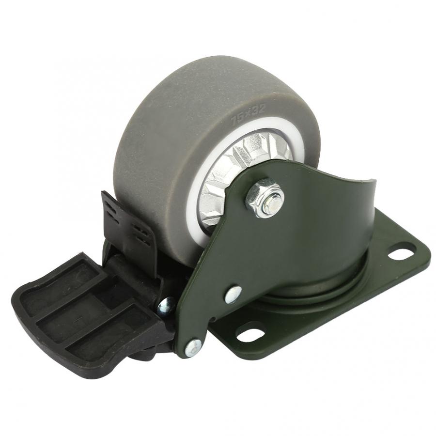 Manganese Steel Bracket 3 inches Bearing Caster Wheels TPR Trolley Wheel Caster Tools