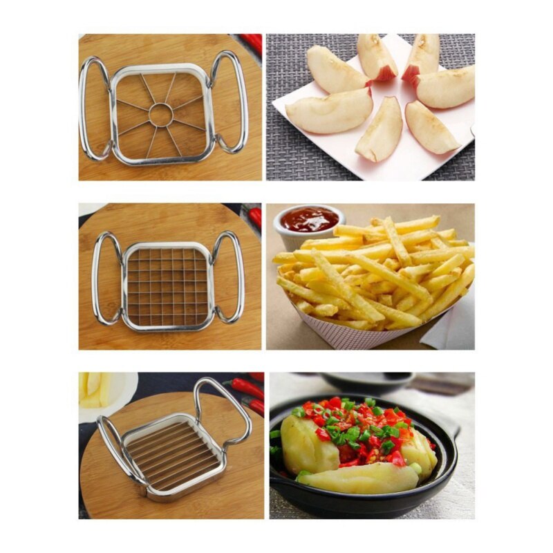 5 in 1 Vegetable Chopper Stainless Steel Vegetable Dicer Chopper Veggie Slicer Cutter For Mushroom Cucumber