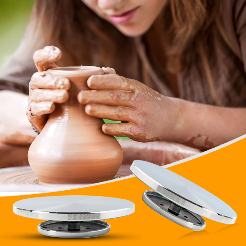 15/25/30cm Double Face Aluminum Alloy Turntable for Ceramic Clay Sculpture Platform Pottery Wheel Rotating Tools Turntable Wheel