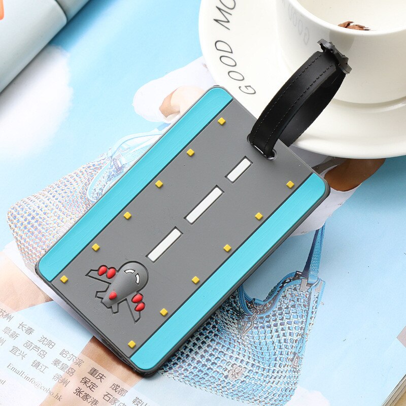 Luggage&bags Accessories Cute Novelty Rubber Funky Travel ID Addres Holder Label Straps Suitcase Luggage Tags: blue