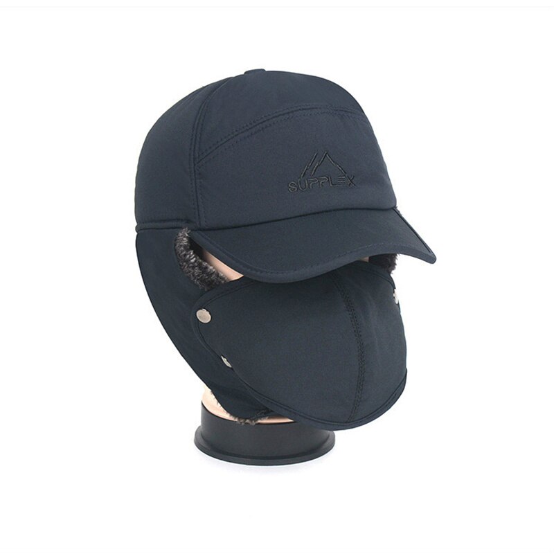 winter thick warm hat windproof cold face protection ear cap middle-aged Lei Feng Cap
