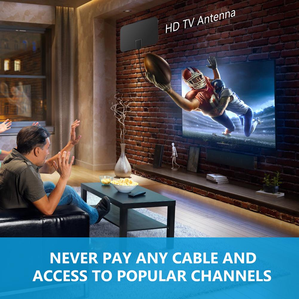 980 mijl tv-antenne hd tv-antennes indoor universele mini hd digitale werkfrequentie eenvoudig te gebruiken