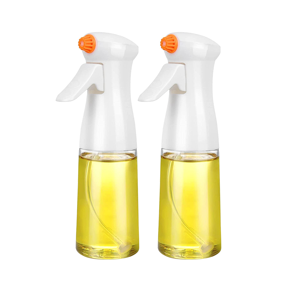 2 stuks oliespuit voor koken, verbeterde olijfolie spuitfles spuitdispenser voor luchtfriteuse, salade, bakken, frituren, barbecuegereedschap: Light Grey