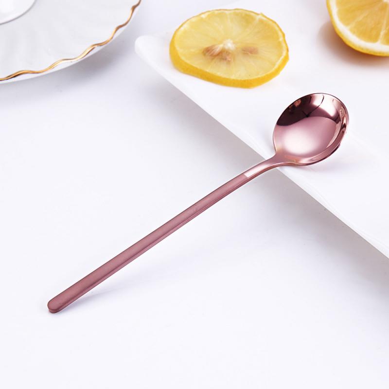 nouvelle cuillère colorée forme ronde café cuillère crème glacée cuillères à café Scoop vaisselle couverts café boire cuisine outils