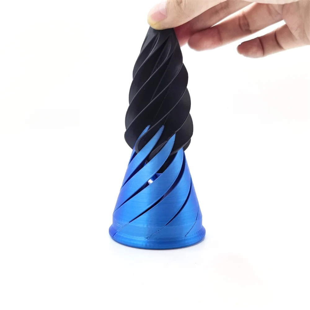 Escultura de paso de pirámide imposible, tornillo de hélice impreso en 3D, juguete antiestrés, cono en espiral, adornos decorativos de descompresión, 2024