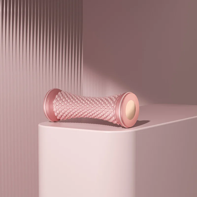 Foot Roller Massager for Flat Feet Improvement Plantar Fasciitis Prevention Foot Meridian Relaxation Reflexology Massage Tool: Rose Red