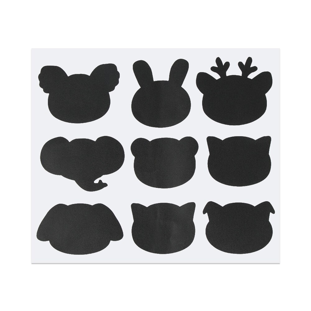 18/36PCS Waterdichte Zwarte Tag Labels Dier Vorm Stickers Cartoon Kruidenpotjes Kindergarden Keuken Krijtbord Sticker: Type 2(36PCS)