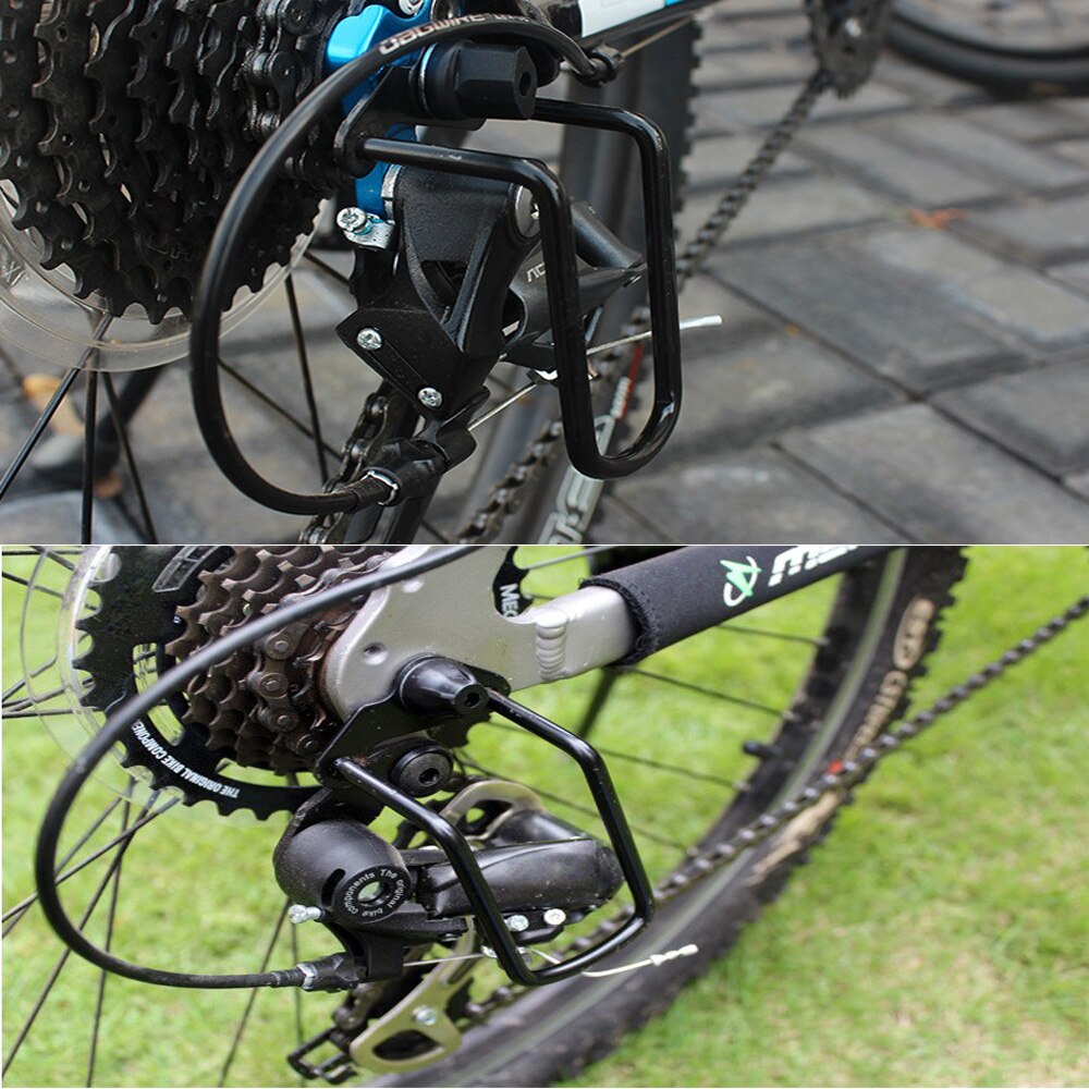 1 PC Verstelbare Stalen Zwarte Fiets Mountainbike Gear Achter Derailleur Chain Stay Guard Protector Outdoor Fietsen Accessoires