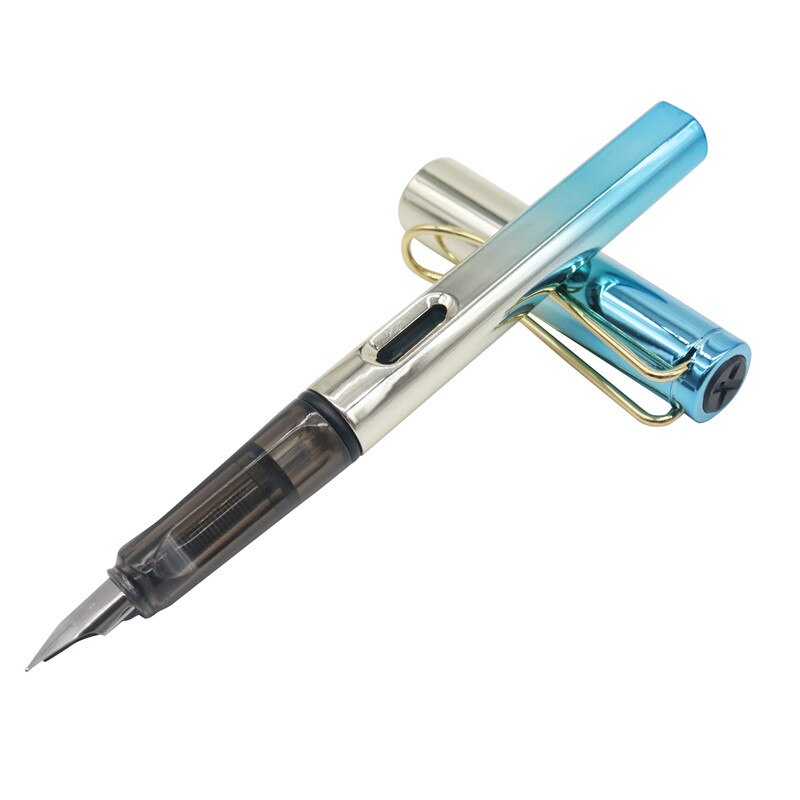 Pluma estilográfica de lujo para oficina y negocios, suministros de papelería escolar para estudiantes, con plumillas de tinta, 777 colores mezclados: BG2786