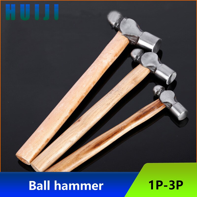 Round head hammer with wooden handle, household hand hammer, small hammer, teat hammer, woodworking installation hammer, teat ha