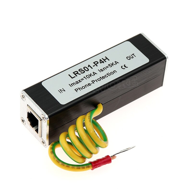 Telephone Fax Surge Protector Thunder Arrester RJ11 kl01-p4h Black limited RJ-11 ADSL Protection Device Thunder Preventer