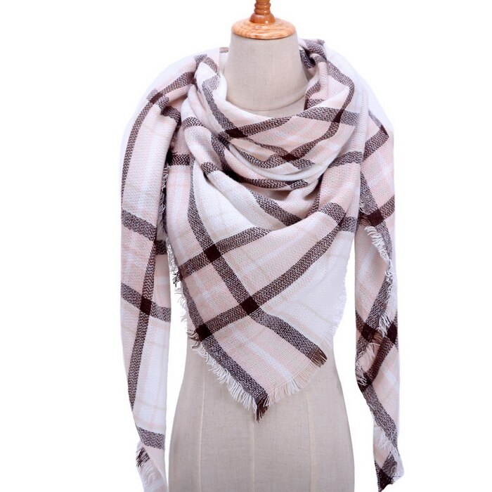 Plaid Farbe Einfache frauen Schals Dreieckige 140*140*210cm Kaschmir Warme Herbst Winter Schals wickelt schal für Frauen: 25