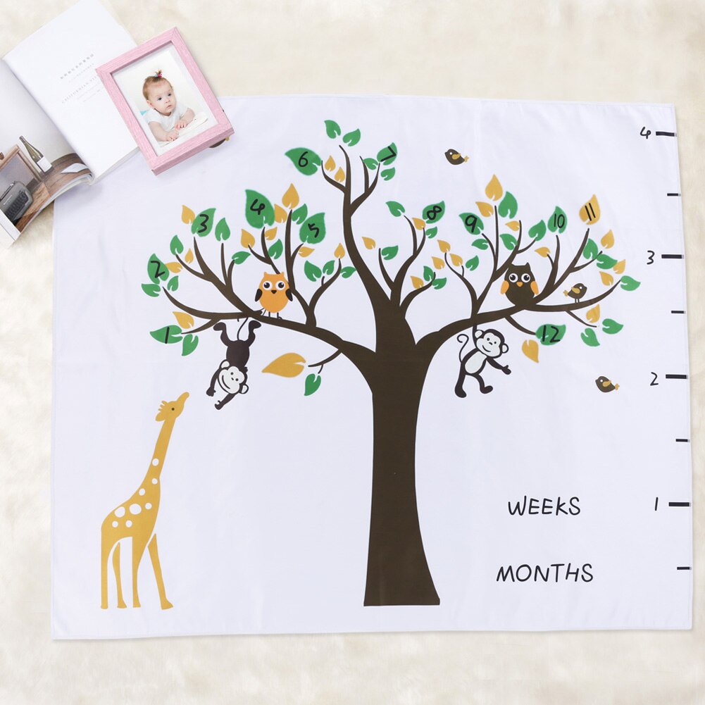 120x100cm Baby Milestone Blanket Moderate Elasticity and Thickness Casual Infant Photography Prop Backdrop Cloth