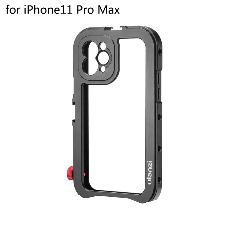 Zl Metalen Telefoon Kooi Voor Iphone 11/11 Pro/11 Pro Max 17Mm Interface Kooi Vlog Video Accessoire Voor lens D: FOR IP11MAX