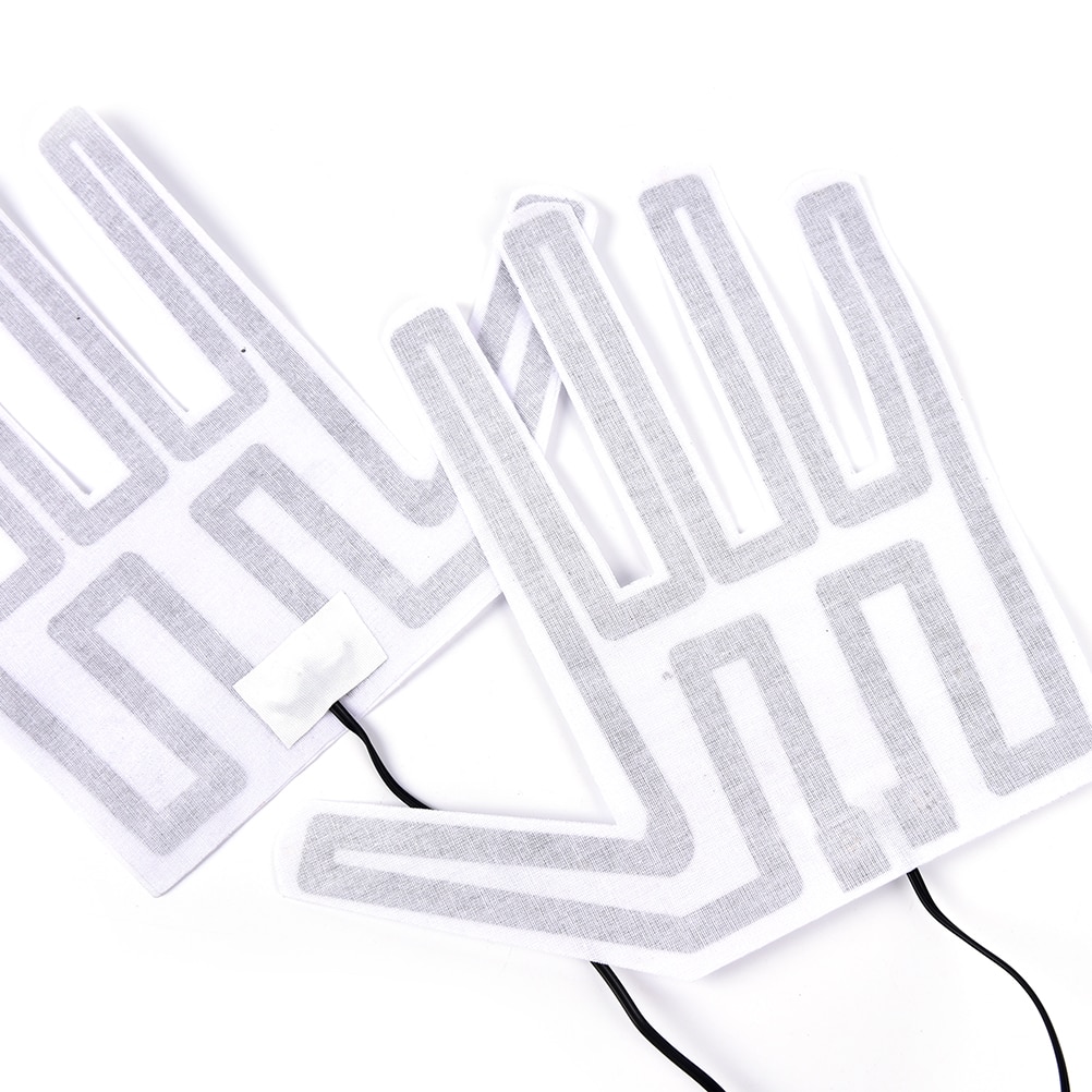 1 Pair 12V Winter Outdoor Thermal Warm Mittens Heater for motorcycle Gloves Pad Gloves Heated Pads Electric Heating Element 18cm