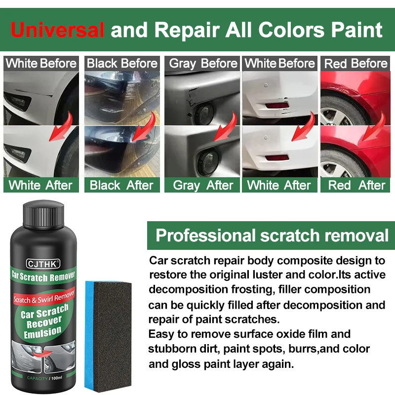 Bil riper fjerner lakk pleie verktøy auto swirl remover riper reparasjon polering auto karosseri sliping middel ripebeskyttende voks