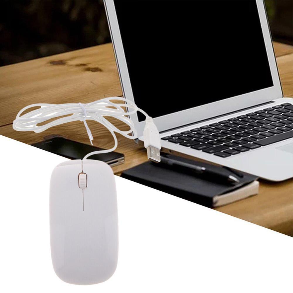 USB wired optical mouse suitable for Apple desktop computer notebook frosted cute mouse