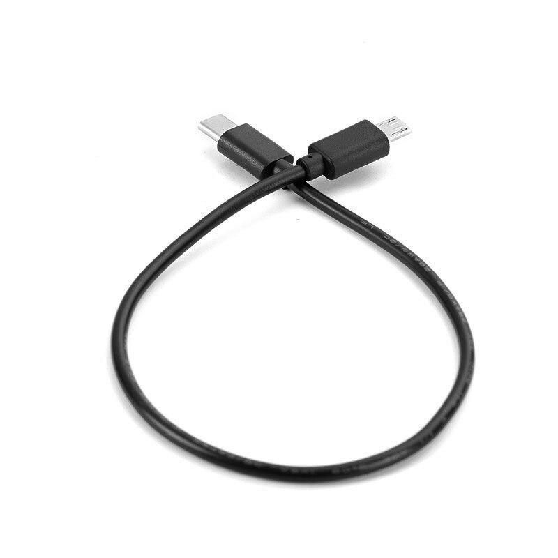 Cabo adaptador de carregamento otg, cabo tipo c (USB-C) de 30cm para micro usb macho