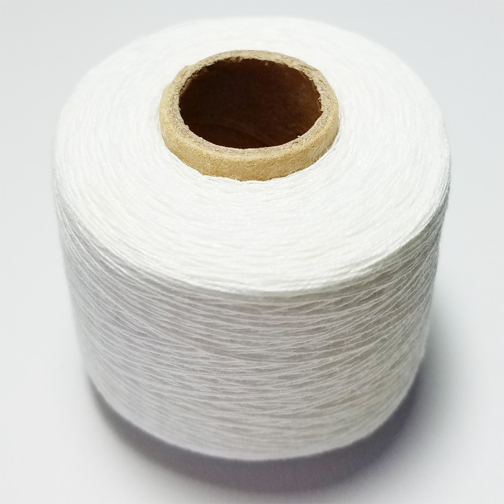 Hilo de lino blanco 500 m/rollo, hilo fino para coser, tejer, bordar, crochet, accesorio DIY