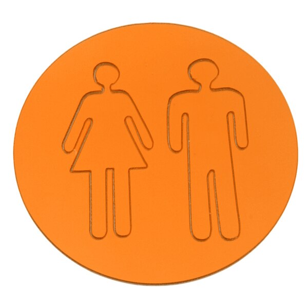 3D Acrylic Bathroom Mirror Stickers Woman&Man Toilet Sign Mirror Wall Sticker Home Hotel Washroom Door Sign Mirror Sticker: 2