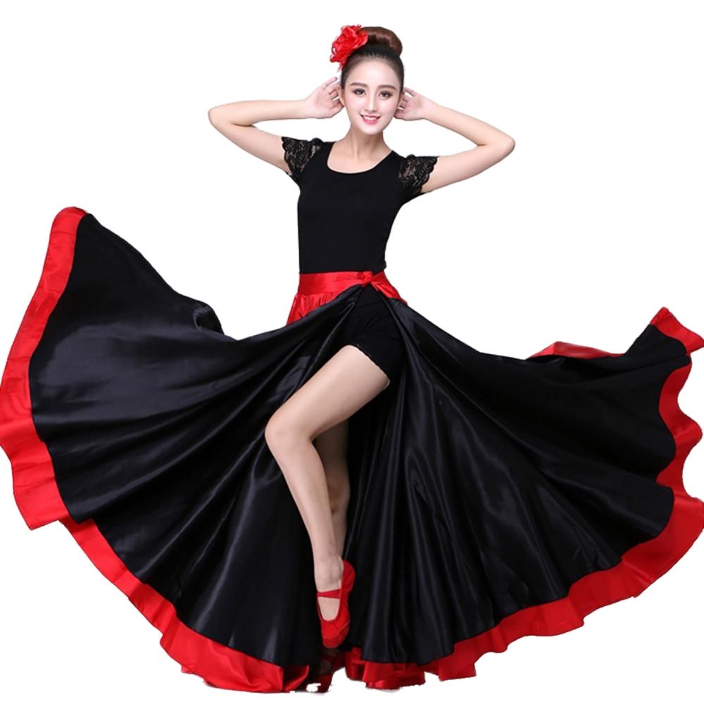 Flamenco Dans Kostuum Buikdansen Rok Spaanse Stierengevecht Swing Rok Kostuum Top En Rok Bigdance Rok