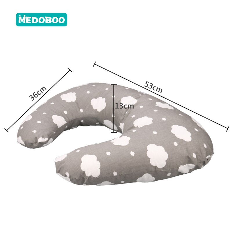 Medobbo 2pcs/Set Baby Nursing Pillow Cotton Maternity Breastfeeding Pillows Infant Printed U-Shaped Baby Sleeping Pillow Cushion