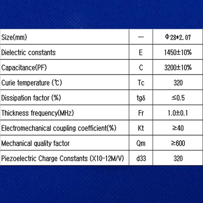 Ultrasone Piëzo-Elektrische Keramische Disc 28x1MHz-PZT4 Piëzo Disc Pzt Kristallen Sensor Element Pzt Schoonmaken Zender Chips
