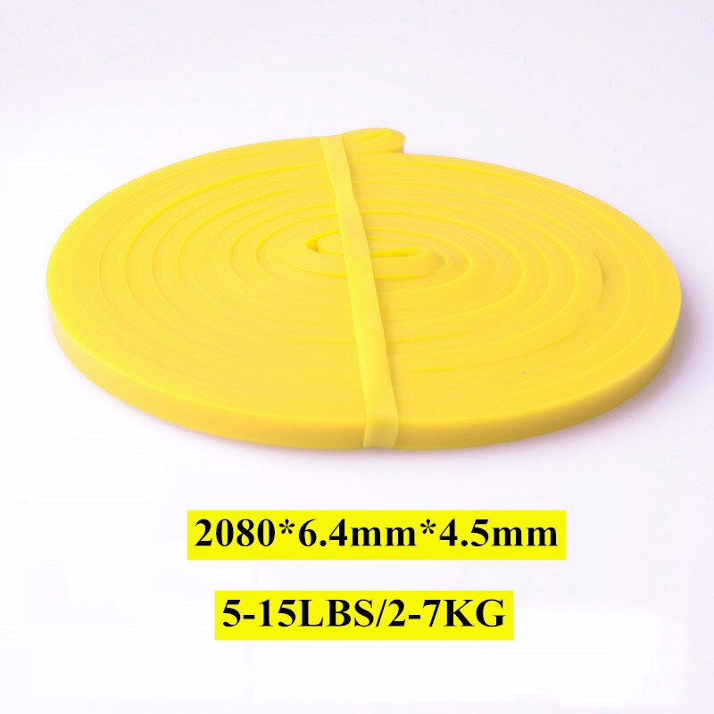 Stretch Resistance Band Exercise Expander Elastic Fitness Band Pull Up Assist Bands for Training Pilates Home Gym: Yellow 6.4mm
