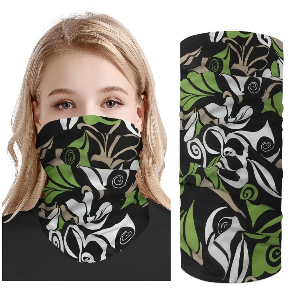 Polynesië Traditionele Beschermende Hoofd Sjaal Vrouwen Uv Bescherming Magic Gezicht Cover Sjaal Stof Wind Bandana Bivakmuts: tj19z28