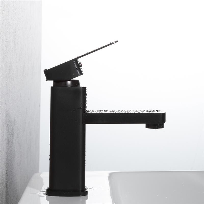 Kwadratowa farba bateria robić zlewu zestaw bateria umywalkowa umywalka łazienkowa kran z mieszaczem pojedynczy otwór przedmioty kuchenne