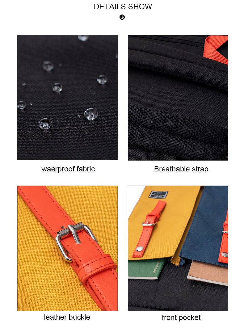 Mochila colorida para ordenador portátil Mr. ace Homme de 15 pulgadas, mochila escolar cuadrada a prueba de agua para mujer, mochila universitaria para hombre, mochila de viaje para niña