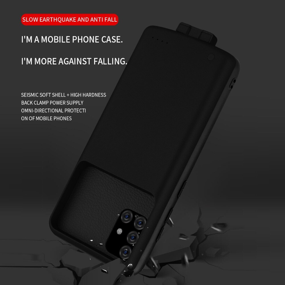 Uitgebreid Telefoon Batterij Power Case 7000Mah Draagbare Power Bank Oplader Voor Samsung Galaxy A71 5G Backup Batterij Opladen case