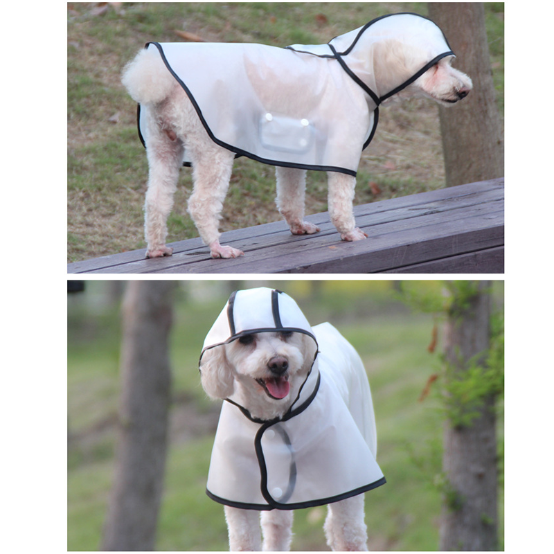Chubasquero transparente para perros pequeños, grandes y medianos, ropa impermeable para mascotas, chaqueta, ropa para cachorros, suministros informales