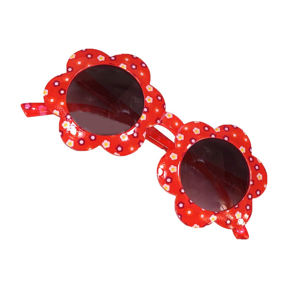 Gafas de sol para niños, lentes de sol infantiles de estilo Rural con estampado de flores, redondas, a prueba de sol, resistentes al desgaste,: F