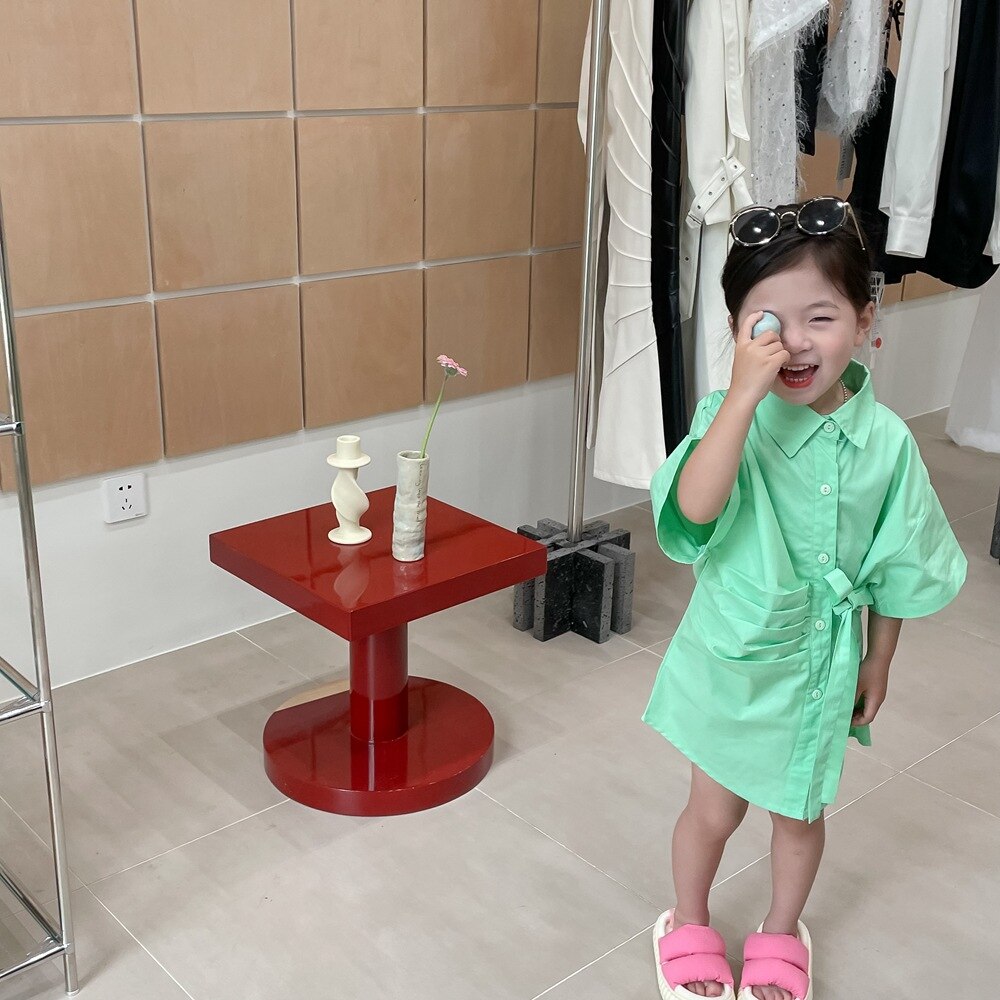 2022 Summer Girls Short Sleeve Dress