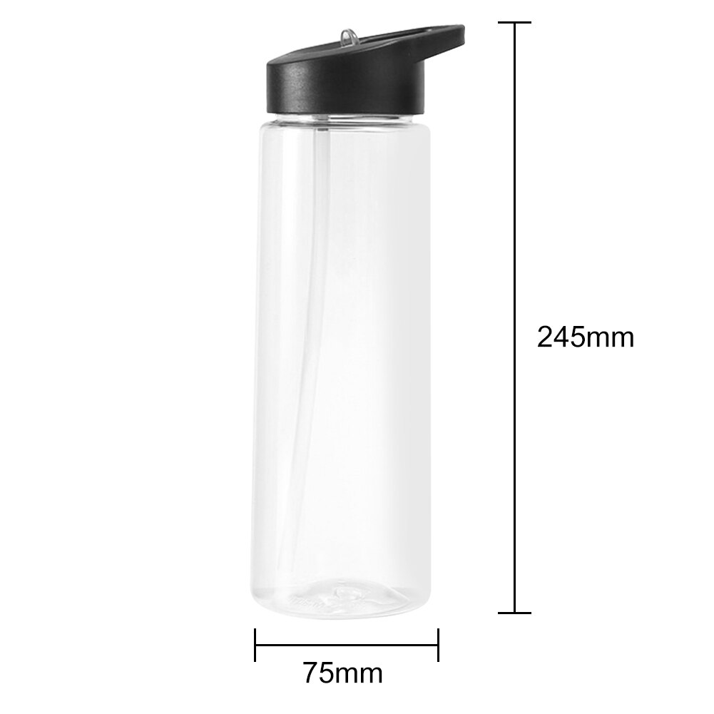 HAK606 700Ml Roestvrij Staal Water Fles Sport Reizen Drinken Flessen Ketel Sport Reizen Draagbare Lekvrij Drinkbeker: White 750ml Plastic