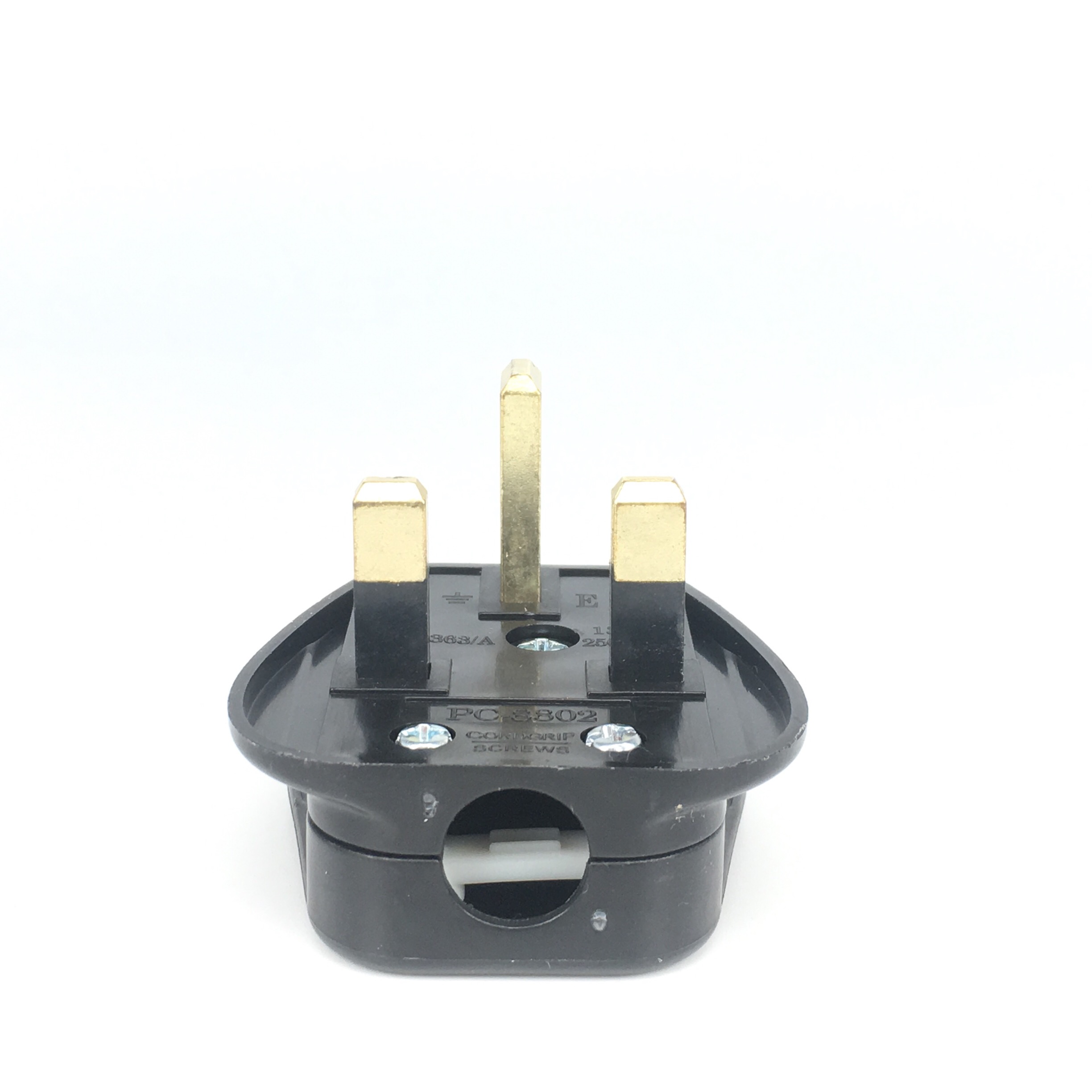 UK 3 Pins AC Electrical Power Rewireable Plug Male Wire Fused Socket Outlet Adaptor Extension Cord Cable Connector