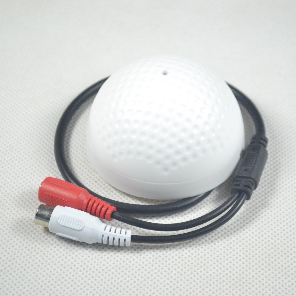 10pcs CCTV Microphone Audio Pickup Device High Sensitivity 12V Half Ball Sound Monitor For Security Camera