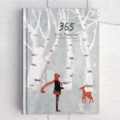 Cute Stationery Notebook 365 Planner Kawaii A5 Weekly Monthly Daily Diary Planner 2022 Notebooks or Journals School Supplies: D