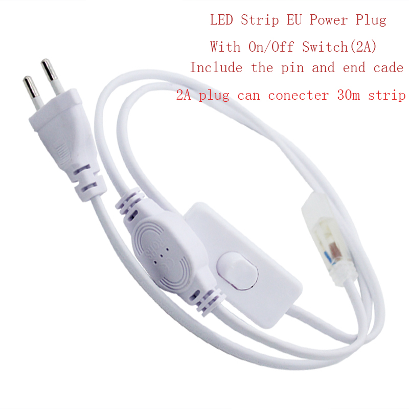 LED Strip Light Power EU Plug Socket Met 2 Pins voor 5050 SMD LED Strip Licht SMD3014 LED Strip Bar AC220V