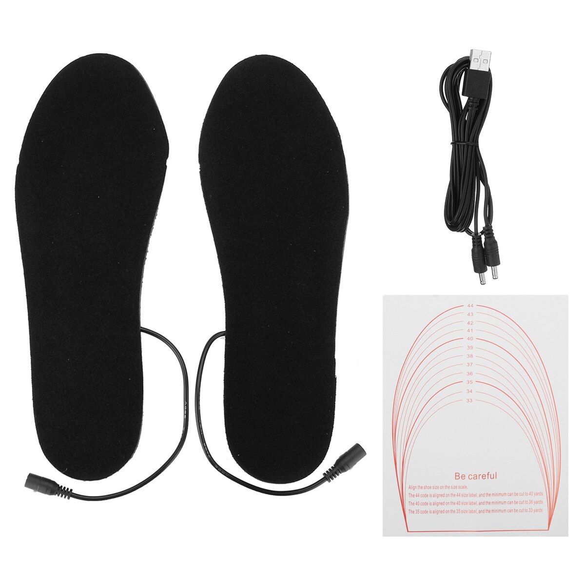 Electric Heated Insoles Winter Men Women Heated Shoe Inserts Charged Insoles for Shoes Boot Warm Socks USB Charging Cables