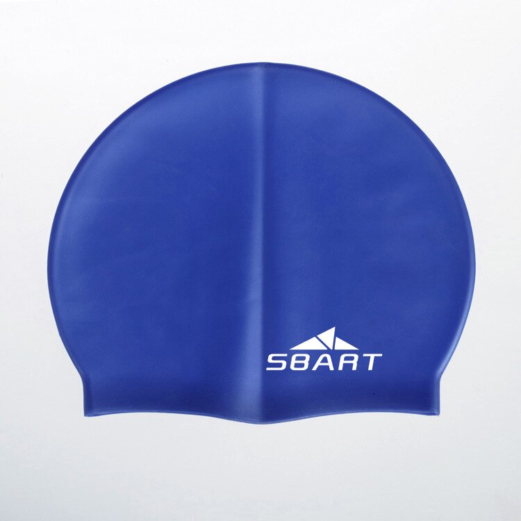 Sbart one size stevige badmuts voor lang haar siliconen badmuts voor dames heren duiksport scuba surfen zwembad watersport hoed: Blauw
