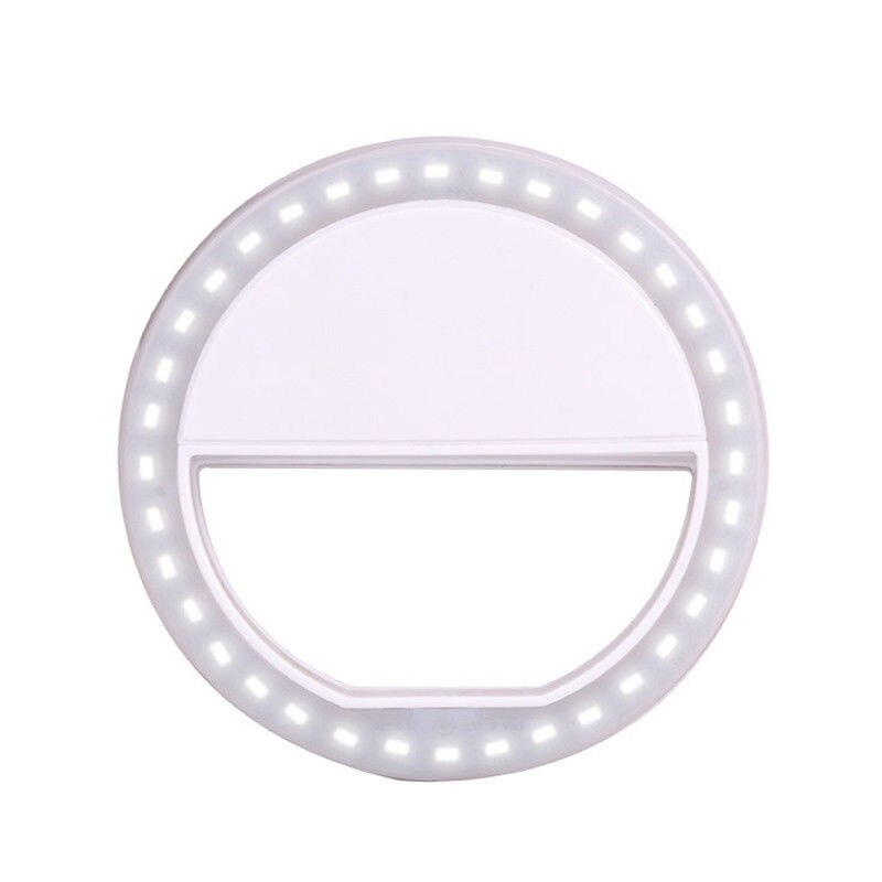 Girlwoman Selfie LED Ring Licht Kamera Blitz Selfie Lampe praktisch Licht Linsen Lampe für Telefon 6 6 s 7 8 X Für Samsung Xiaomi: Weiß