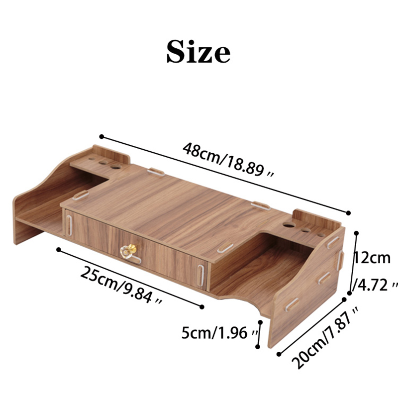 Multi-función de soporte de Monitor para escritorio pantalla de ordenador Riser estante de madera zócalo fuerte portátil soporte de escritorio soporte para portátil TV